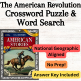 National Geographic US History Ch. 6 American Revolution Crossword & Word Search
