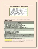 EPIPHANY: A T/F QUIZ:  FOR STUDENTS & STAFF/ WITH ANSWER KEY