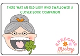 Old lady who swallowed a clover Saint Patrick's Day speech therapy activity