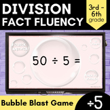 Â¡Ã 5 Division Math Facts Fluency Practice| Interactive Smart Board Game | 3rd-6th