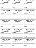 Class Playlist Request Form
