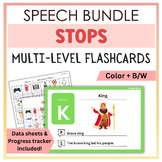 [BUNDLE] Multi-Level Articulation Cards & Data Sheets, Speech Therapy - STOPS