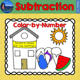End of Year Coloring Page Math Color by Number Subtraction