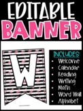 Editable Classroom Banners - Match Your Classroom Theme [Tropical Flamingo]
