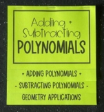 Adding and Subtracting Polynomials Foldable Notes for Algebra 1 - Fully Editable