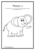 Letter 'eE' Phonics Worksheet