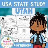 50 States Project Utah Fun Facts Map Flag + Reading Comprehension