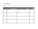 Test/Assessment Corrections Form