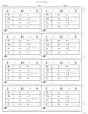 FOIL Worksheet (multiplying binomials)