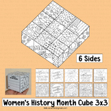 Womens History Month Craft Cube Projects Coloring Activities Kindergarten Art