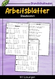 Blueberries | Worksheets with Questions + Answers | German