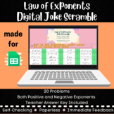 Law of Exponents - 8th Grade Math Self-Checking Digital Activity - 8.EE.1