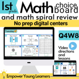 Digital Math Centers and Spiral Review Quarter 4 Week 8