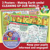 3 Recycling Posters: Join the Eco-Adventure and clean-up our world!