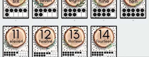 Boho In the Woods Decor Pack | Alphabet & Number Posters