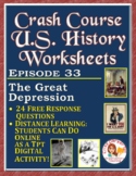 Crash Course U.S. History Worksheet Episode 33 -- The Great Depression