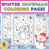 Fun Winter Snowman Coloring pages| Snowman Coloring Sheets for Kids