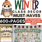Winter Classroom Decor | Winter Door Decor | Winter Bulletin + More | Editable