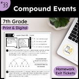 Compound Events Probability Activities L33 7th Grade iReady Math Exit Tickets