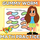 Gummy Worm Snakes Math Addition and Subtraction up to Ten Review or Assessment