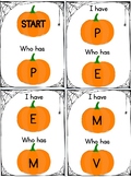 I have/Who has: pumkins (capital letters)