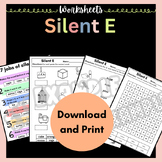 Silent E worksheets