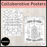 Halloween Collaborative Posters - Class Mural Activities - BUNDLE
