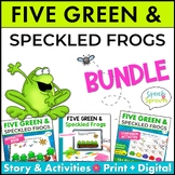 Five Green and Speckled Frogs Spring Speech and Language Therapy Activities