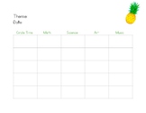 Pineapple Lesson Plan Template