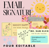 Email Signature Templates| Canva Editable Email Template Bundle