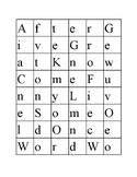 Word Builder Cut Outs