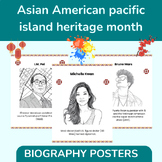 AAPI Asian American & Pacific Islanders Month coloring Bulletin Board | Posters