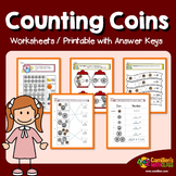 Counting Mixed Coins Worksheets, Adding, Matching Identifying Coins & Value