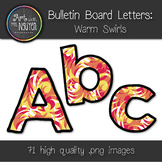 Bulletin Board Letters: Warm Swirls (Classroom Decor)