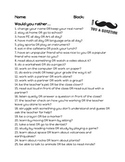 Would You Rather- Getting to Know You