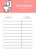 Bathroom Sign Out Sheet