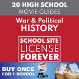 School Site License (1 SSL) 20 Movie Guide Bundle | War & Political History