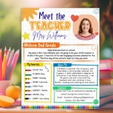 Editable Meet the Teacher Template | Bright Pastel Classroom Introduction