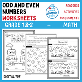 Grade 1 - 2 - Odd and Even Numbers Worksheets - Math