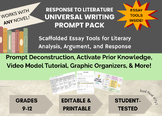 Writing Pack for Any Novel | Scaffolding + Essay Practice | High School ELA