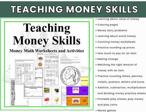 Teaching Money Skills- Workbook on Money Math Skills