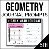 5th Grade Geometry Math Journal - 5th Grade Math Prompts - Daily Math Journal