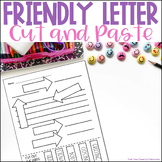 Parts of a Friendly Letter No Prep Cut & Paste Activity Before Writing Organizer