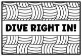 DIVE RIGHT IN!, 6 Beach Coloring Pages