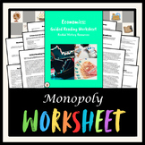 Monopoly Guided Reading Worksheet - Economics