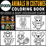 Animals in Costumes Coloring Book | Bold & Easy Coloring Pages