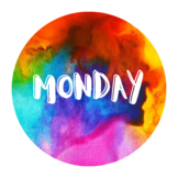 Watercolor Rainbow CANVAS Buttons
