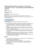 The Evolving Landscape of Terror - Current Regimes and Global Impact Lesson Plan