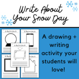 Write About Your Snow Day Activity