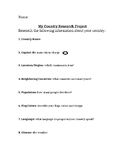 Country Research Report